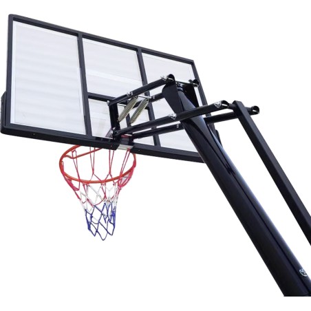 Korvpallirõngas alusega inSPORTline Cleveland Steel III, reguleeritav kõrgus 240–305 cm, terasest