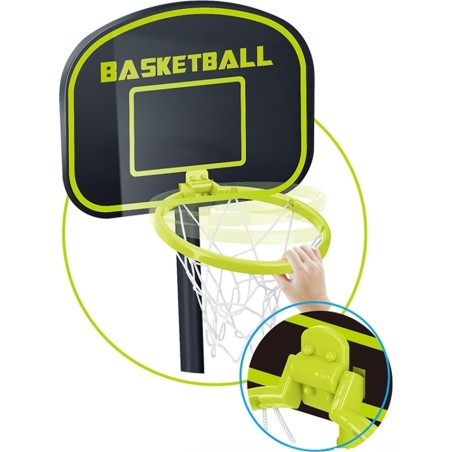 Korvpallikomplekt inSPORTline BBS580, reguleeritava kõrgusega, kaasas pall ja pump