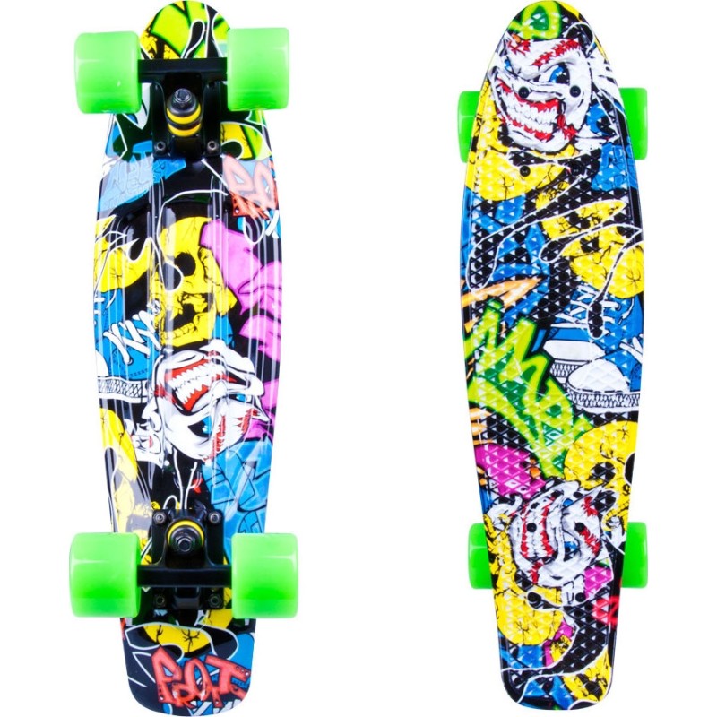 Pennyboard WORKER Colory 22ʺ, plastikust rula, mitmevärviline, 90 kg