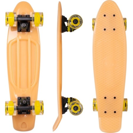 Laste rula Penny Board WORKER Solosy C1, 22 tolli, pimedas helendav, valgustavate ratastega