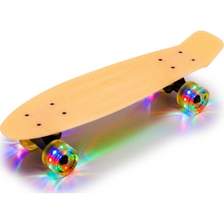 Laste rula Penny Board WORKER Solosy C1, 22 tolli, pimedas helendav, valgustavate ratastega