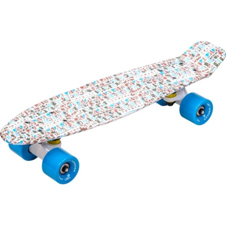 Penny Board WORKER Paterny C6, 22", musta ruudustikmustriga, 1,87 kg