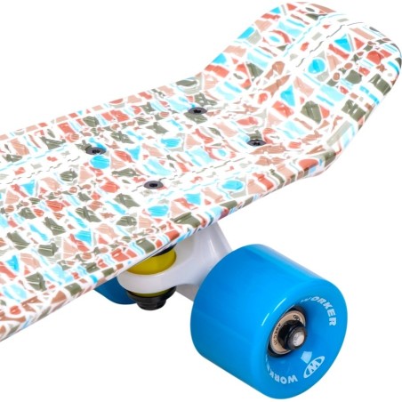 Penny Board WORKER Paterny C6, 22", musta ruudustikmustriga, 1,87 kg