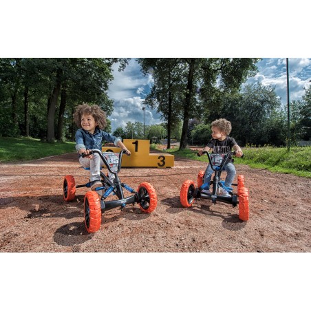 Laste kartauto BERG Buzzy Nitro, kollane, reguleeritava istme ja rooliga