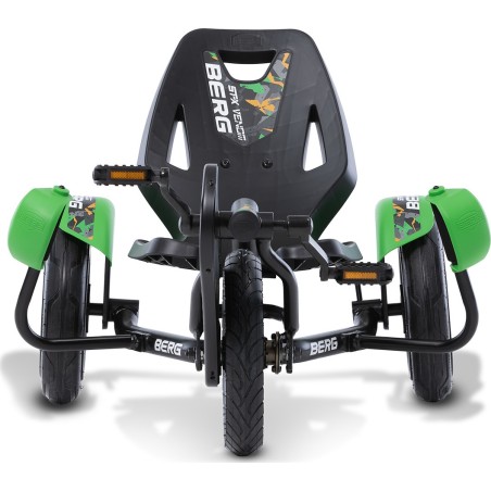 Laste kartauto BERG Street-X Venom, roheline, reguleeritav iste