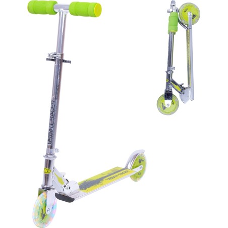 Tõukeratas WORKER Racer, valgustavate ratastega, alumiiniumraam, 125 mm