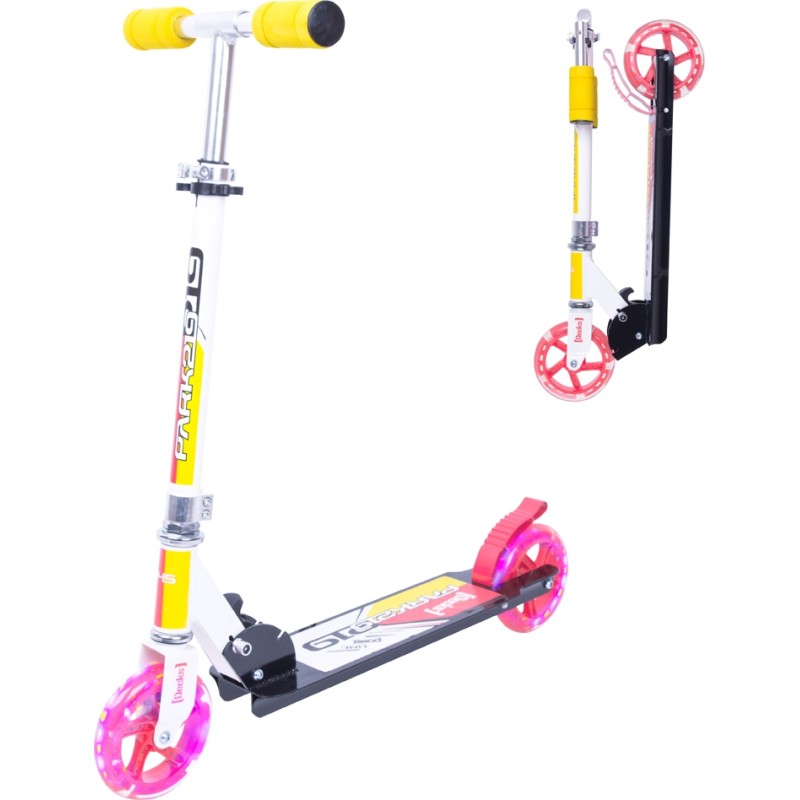 Laste tõukeratas WORKER Cirky, kollane, 145 mm valgustavad rattad