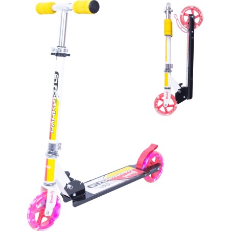 Laste tõukeratas WORKER Cirky, kollane, 145 mm valgustavad rattad