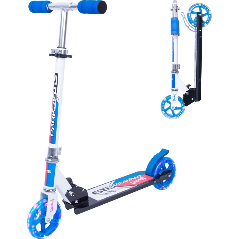 Laste tõukeratas WORKER Cirky, kergete valgustusratastega, sinine