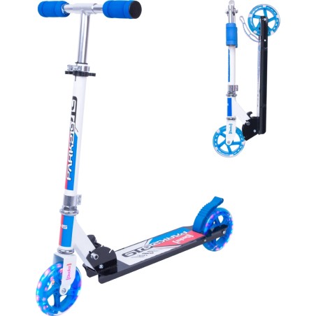 Laste tõukeratas WORKER Cirky, kergete valgustusratastega, sinine