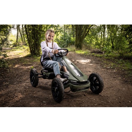 Laste kartauto Jeep Cherokee ralli kart, roheline, 124 x 71 x 69 cm