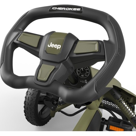 Laste kartauto Jeep Cherokee ralli kart, roheline, 124 x 71 x 69 cm