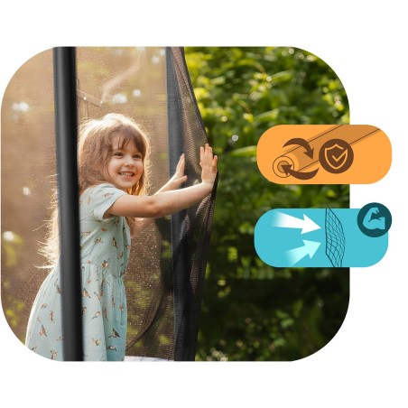 Ristkülikukujuline aiabatuut 305 x 214 cm, välisvõrgu ja Neo-Sport redeliga