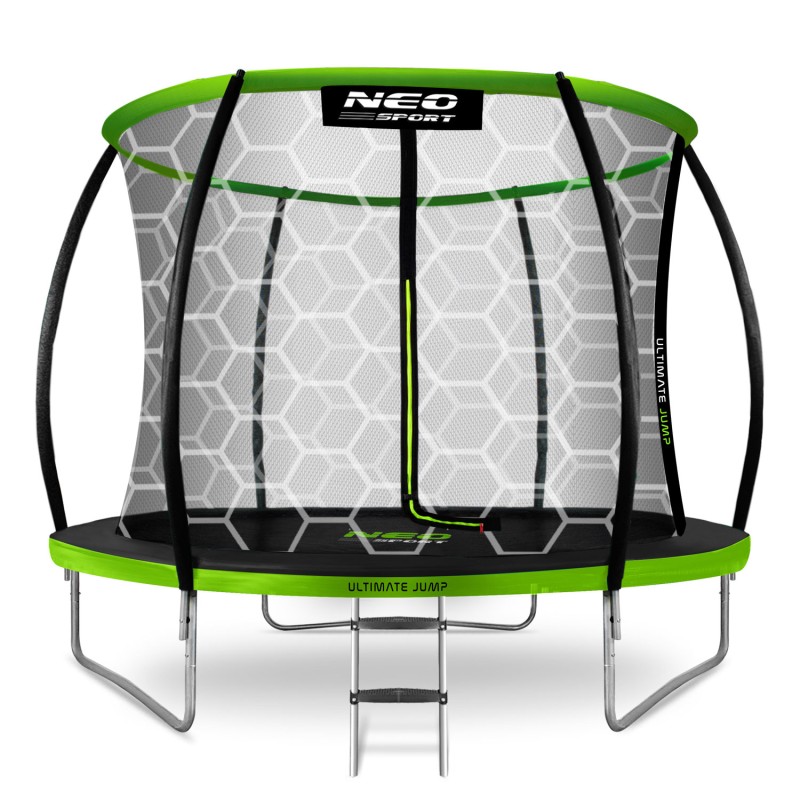 Batuut Neo-Sport sisevõrguga, 312 cm, must-roheline