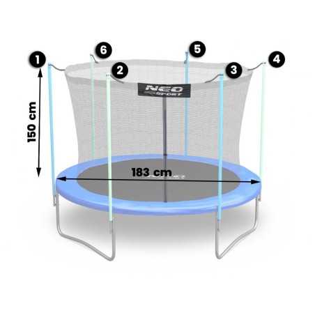 Batuudi sisevõrk Neosport, 183 cm