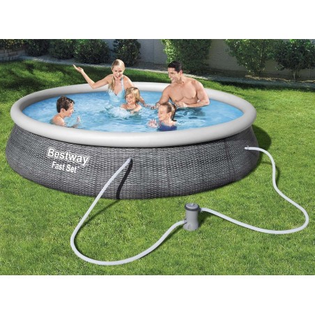 Bestway täispuhutav bassein 396 x 84 cm, 9in1, laiendusaia bassein