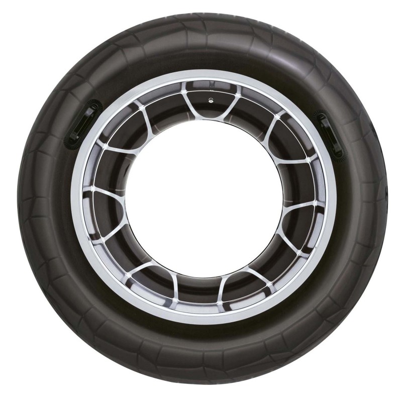 Ujumisrõngas Bestway rehvimustriga, 119 cm, must