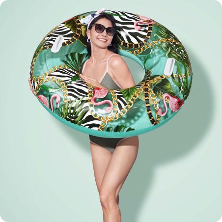 Ujumisrõngas Bestway, 114 cm, värviline muster, PVC