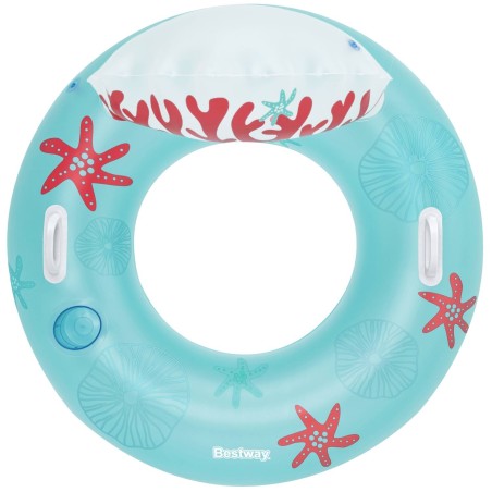 Ujumisrõngas seljatoega Coral Bliss, Bestway 43730, 113 x 107 cm