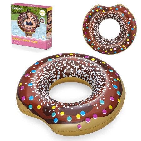 Täispuhutav ujumisrõngas Donut, pruun, 107 cm, Bestway