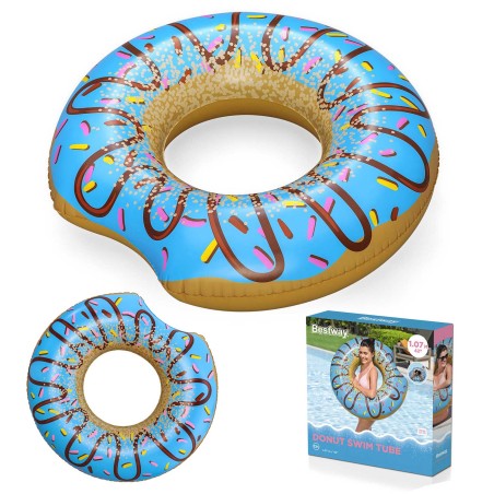 Täispuhutav ujumisrõngas Donut, sinine, 107 cm, Bestway
