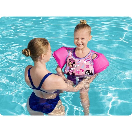 Laste ujumisvest Minnie, täispuhutav, sisseehitatud krae, 3–6 a