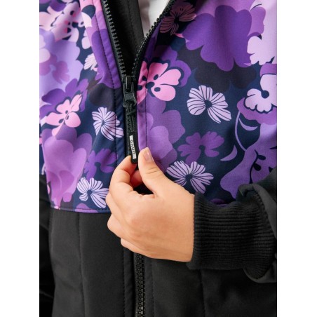 Laste softshell mantel fliisvoodriga Street, must / lilled