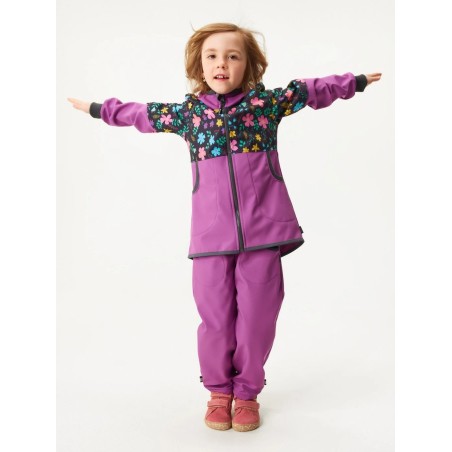 Laste softshell mantel fliisvoodriga Street, lilla / lilled