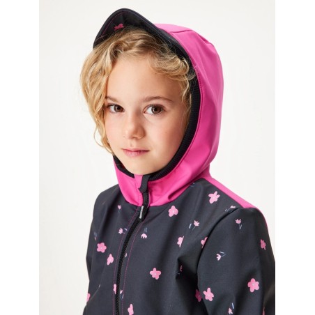 Laste softshell mantel fliisvoodriga Street, fuksia / lilled