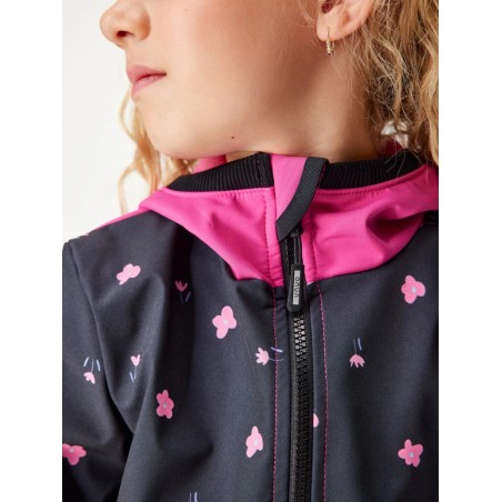 Laste softshell mantel fliisvoodriga Street, fuksia / lilled