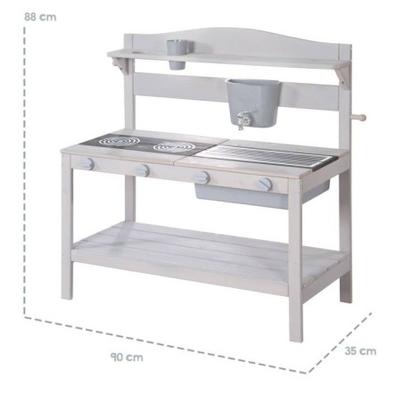 Välisseinaga mudaköök veekraaniga - FSC sertifitseeritud puit - hall laseriga töödeldud