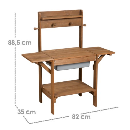 Mudaköök 'Midi' - laste aiaköök veele ja liivale, ilmastikukindel täispuit tiikpuu