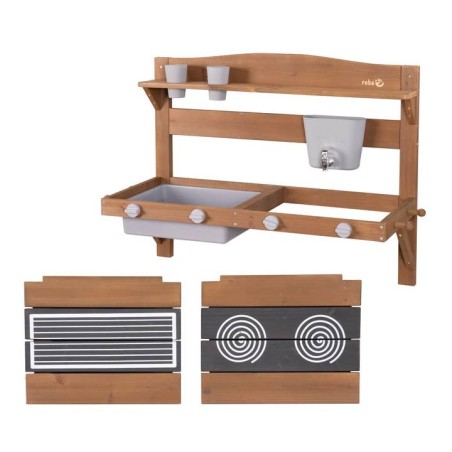 Mudaköök seina külge - FSC sertifitseeritud puit - laseriga töödeldud tiikpuu