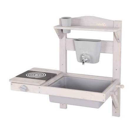 Rippuv mudaköök aksessuaaridega - FSC sertifitseeritud puit - hall laseriga töödeldud