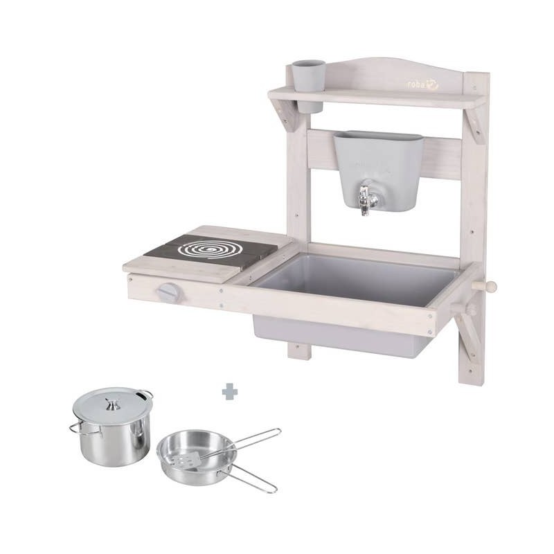 Rippuv mudaköök aksessuaaridega - FSC sertifitseeritud puit - hall laseriga töödeldud