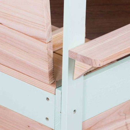 Puidust kaanega liivakast 360° pöörlev varikatus lukustatav pink 120x120cm