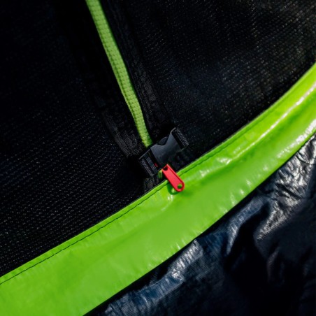 LEAN batuut sisevõrguga must ja roheline 252cm