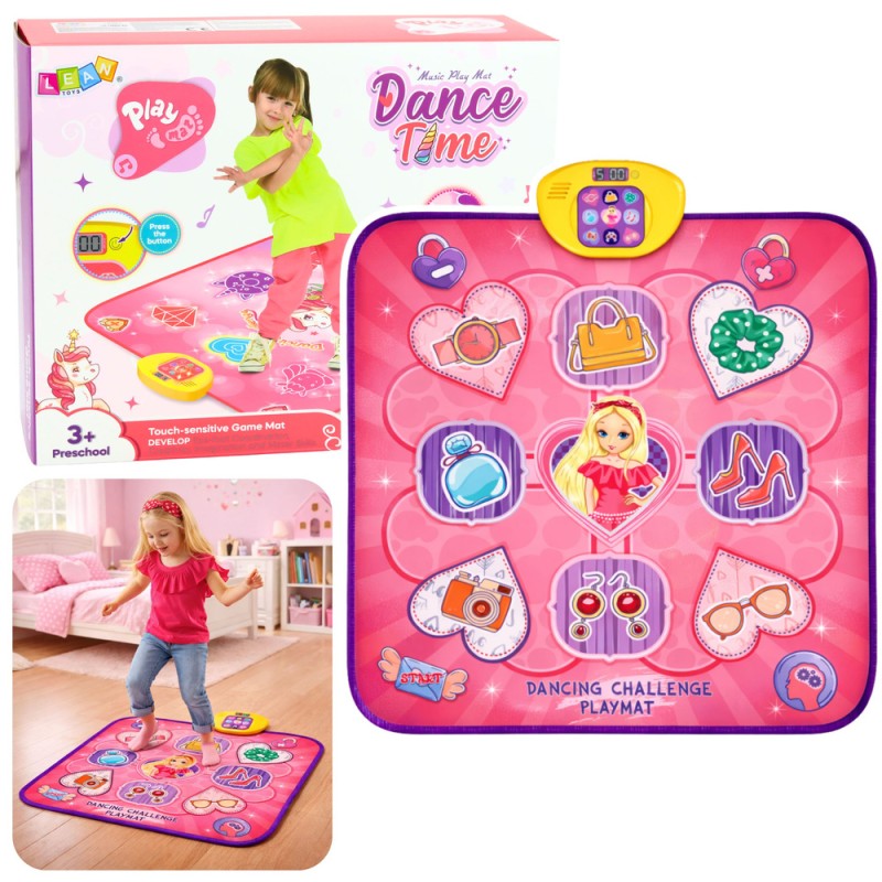 Interaktiivne Bluetoothi ükssarviku tantsumatt, 5 mängurežiimi, roosa