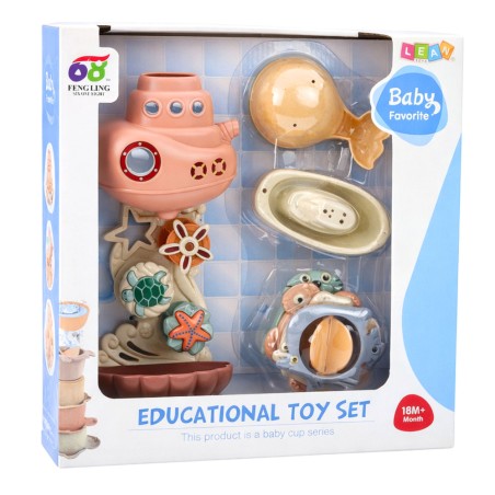 Vannimänguasi allveelaevad, veekomplekt iminappadega, 9 osa