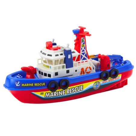 Tuletõrjepaat puksiiri ja veepihustiga, tulede ja helidega