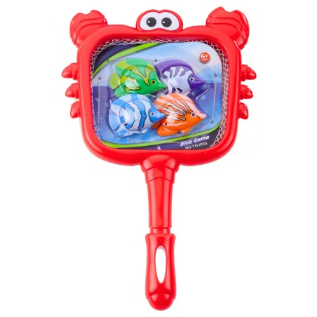 Vannimänguasjade kalapüügikomplekt Krabi sõel, värvilised kalad, 4 tk