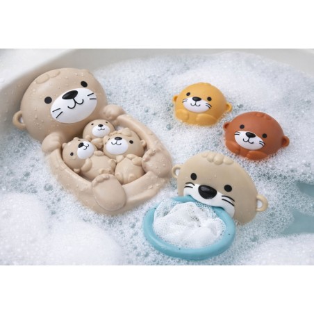 Vannimänguasjade komplekt Otter Family korvpall 7 tk.