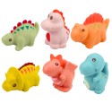 Harivate kummist dinosauruste komplekt suplemiseks, pastell vannimängud, 6 tk.