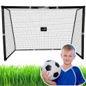 Kaasaskantav jalgpallivärav lastele, metallist, 300 × 200 × 120 cm, must