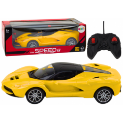 RC-auto 1:16 puldiga juhitav sportkollane auto