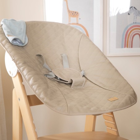 Söögitool "Born Up" 2in1 komplekt "hallikas tepitud" värvi, söögitool lamamisfunktsiooniga