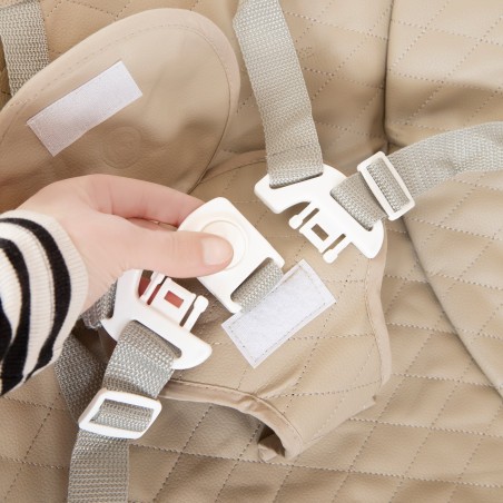 Söögitool "Born Up" 2in1 komplekt "hallikas tepitud" värvi, söögitool lamamisfunktsiooniga