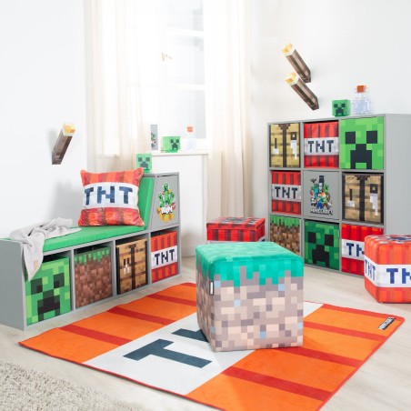 Lugemispink lastetoa riiul Minecraft padja ja hoiukastidega