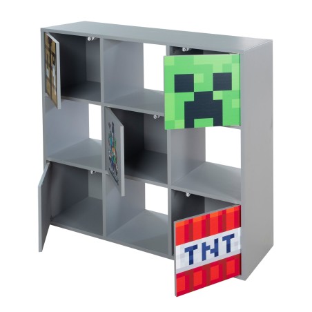 Laste riiul Minecraft 4 sektsiooni ja 5 uksega - Vajutusega avatav süsteem - Hall