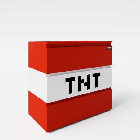 Minecraft kummut, 3 sahtliga, LED-valgustusega, punane / valge